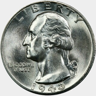 1943-D  Quarter Dollar obverse