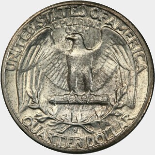 1943-S  Quarter Dollar reverse
