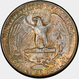1944  Quarter Dollar reverse
