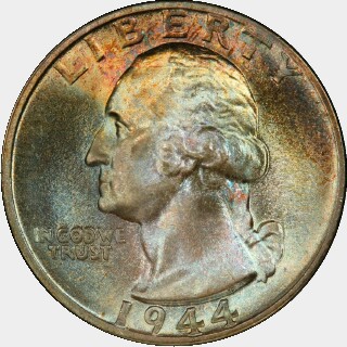1944-S  Quarter Dollar obverse