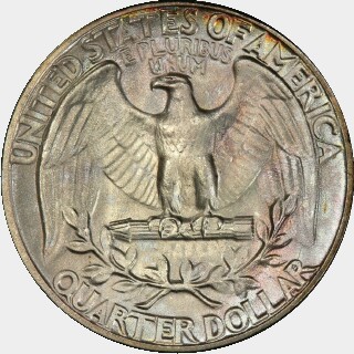 1945  Quarter Dollar reverse
