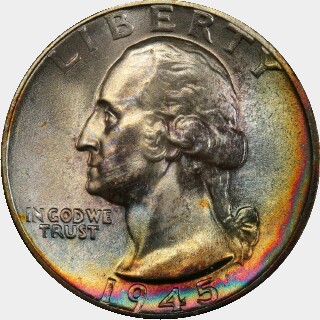 1945  Quarter Dollar obverse