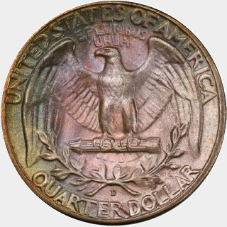 1945-D  Quarter Dollar reverse