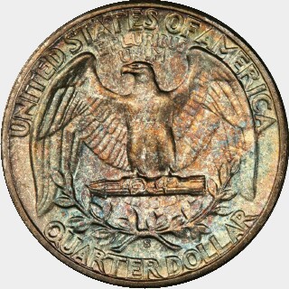 1945-S  Quarter Dollar reverse