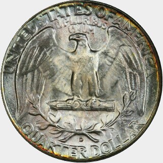 1947-D  Quarter Dollar reverse