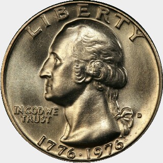 1976-D  Quarter Dollar obverse