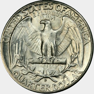 1939-D/S  Quarter Dollar reverse