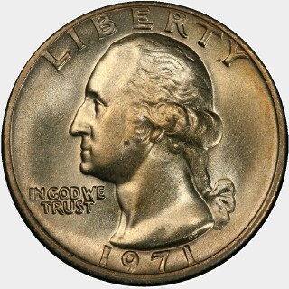 1971  Quarter Dollar obverse