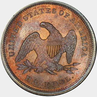 1839  Half Dollar reverse
