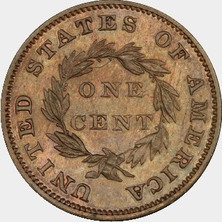 1855 Proof One Cent reverse