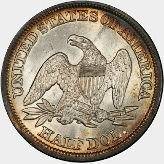 1843  Half Dollar reverse