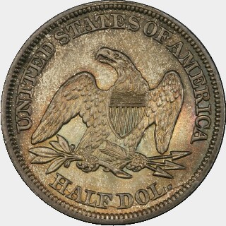 1844  Half Dollar reverse