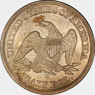 1857-S  Half Dollar reverse