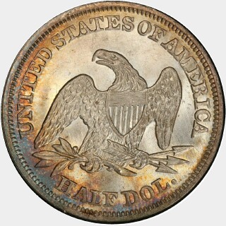 1858  Half Dollar reverse