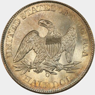 1860-O  Half Dollar reverse