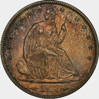 1873-CC  Half Dollar obverse