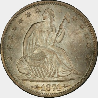 1874-S  Half Dollar obverse