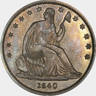 1840 Proof Half Dollar obverse