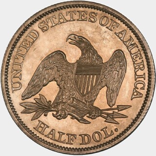 1844 Proof Half Dollar reverse