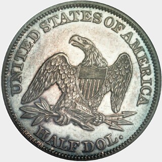 1845 Proof Half Dollar reverse