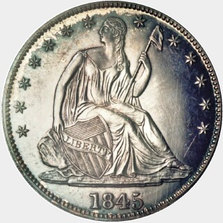 1845 Proof Half Dollar obverse