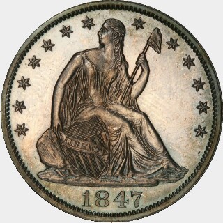 1847 Proof Half Dollar obverse