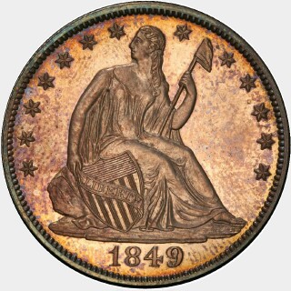 1849 Proof Half Dollar obverse