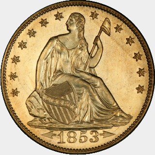 1853 Proof Half Dollar obverse