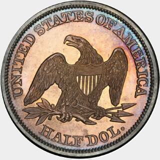 1855 Proof Half Dollar reverse