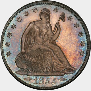1855 Proof Half Dollar obverse