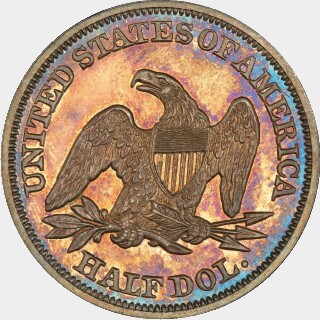 1856 Proof Half Dollar reverse