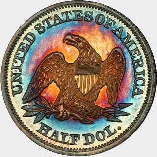 1857 Proof Half Dollar reverse