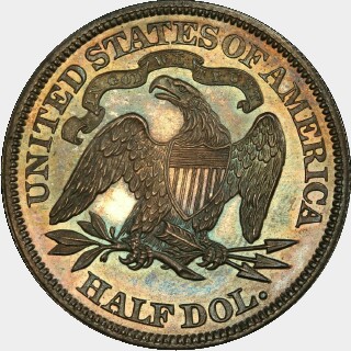1866 Proof Half Dollar reverse