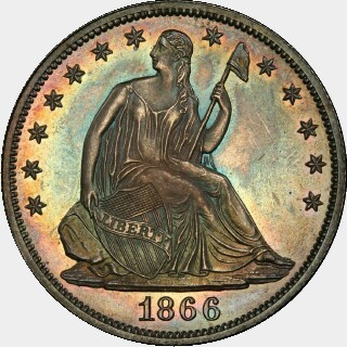 1866 Proof Half Dollar obverse