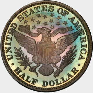 1899 Proof Half Dollar reverse