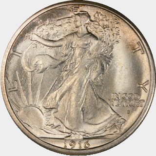 1916-S  Half Dollar obverse