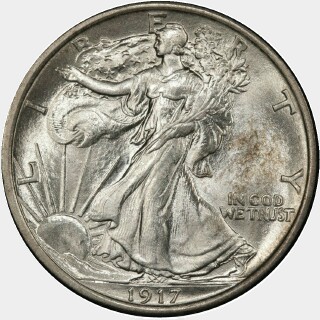 1917-D  Half Dollar obverse
