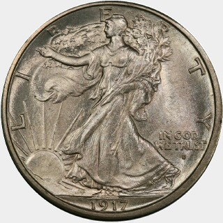 1917-S  Half Dollar obverse