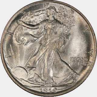 1919-D  Half Dollar obverse