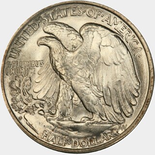 1921-D  Half Dollar reverse