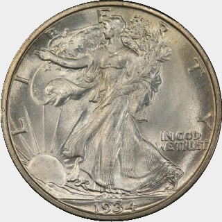 1934-S  Half Dollar obverse