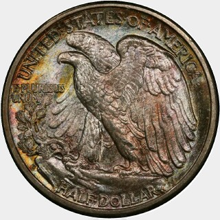 1937-D  Half Dollar reverse