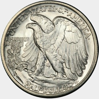 1939-S  Half Dollar reverse