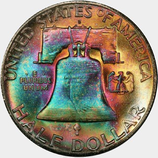 1951-S  Half Dollar reverse