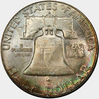 1958-D  Half Dollar reverse