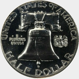 1961 Proof Half Dollar reverse
