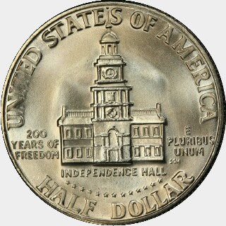 1976-D  Half Dollar reverse