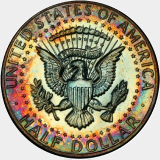 1968-S Proof Half Dollar reverse
