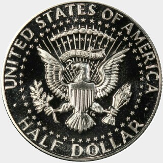 1969-S Proof Half Dollar reverse