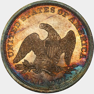 1843  One Dollar reverse